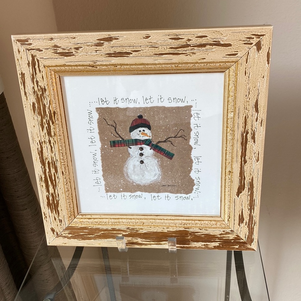Framed Snowmen Art